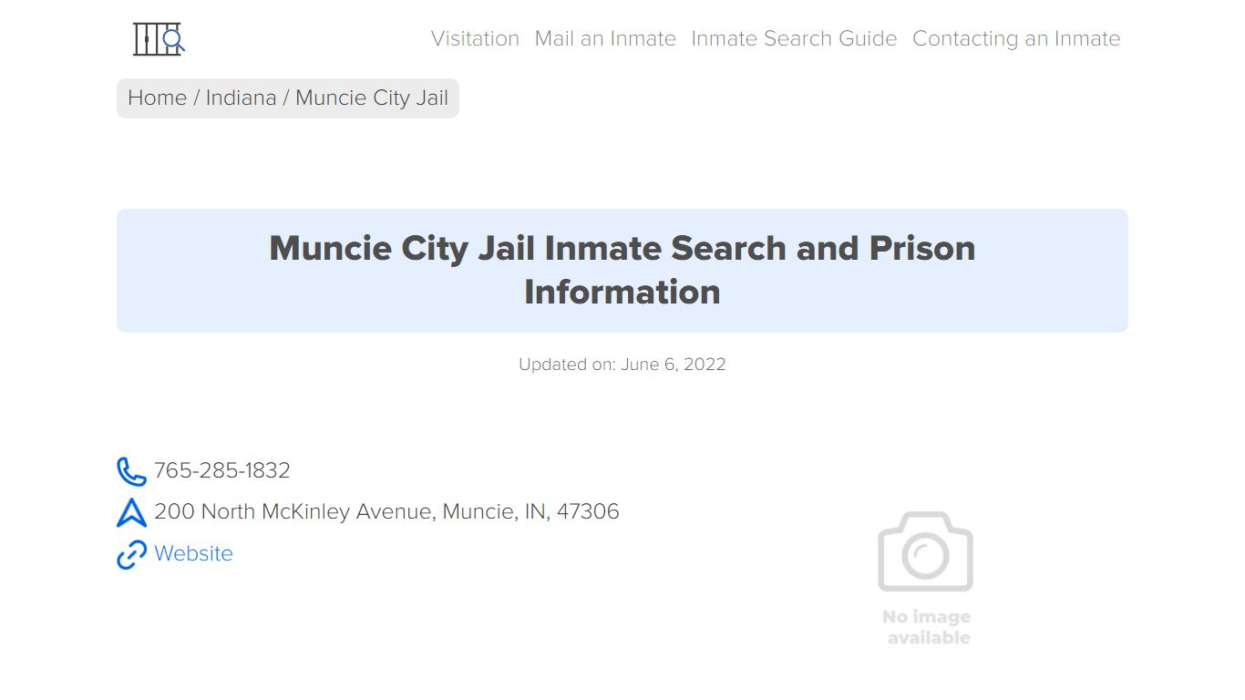 Muncie City Jail Inmate Search, Visitation, Phone no ...